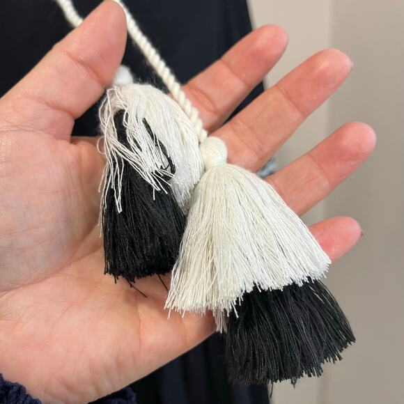 Chico’s Embroidered Boho Midi Dress Black White Size 3 XL 16 Resort Cruise - Picture 7 of 11